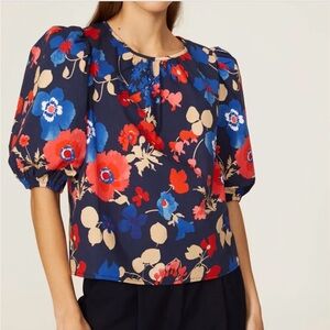 Peter Som Sz 8 floral short sleeve top $255